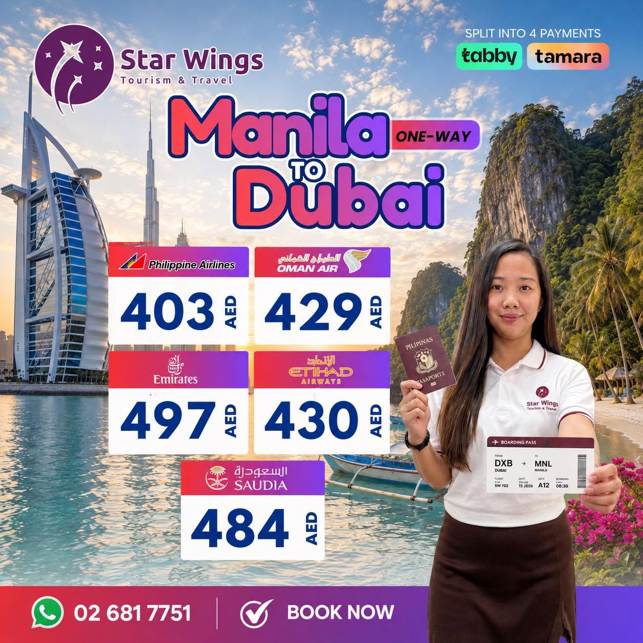 BER Months Seat Sale 2026: Manila to Dubai Flights from AED 403 | Best Airline Deals &amp; Pay Later