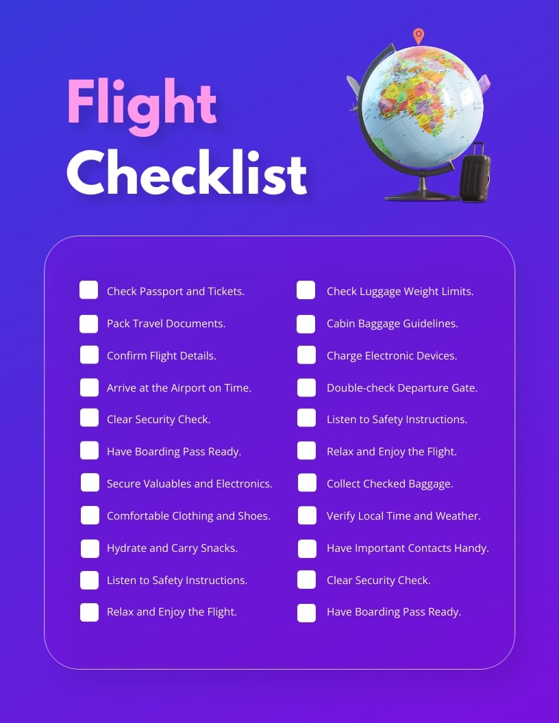 Travel Documents Checklist: Complete Pre-Flight File Set for International Trips